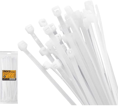 Стяжки нейлоновые INGCO 7.6x400 мм, 100 шт. HCT40076