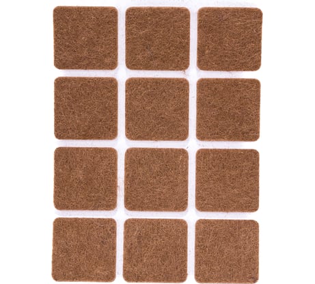 Пункт фетровый самоклеящийся 25х25 мм, темный, 12 шт Zitar 109145