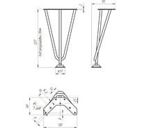 Опора кровати ФМС Н-230 графит, 4 шт. 71210270