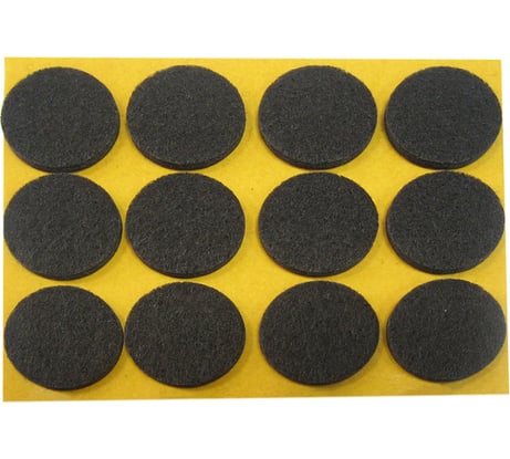 Пункт фетровый самоклеящийся D24 мм, темный, 12 шт Zitar 109155