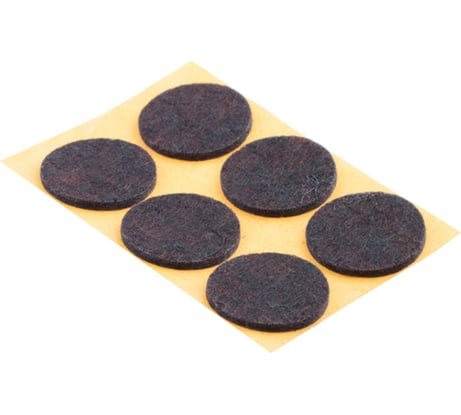 Самоклеящиеся фетровые пункты Tech-Krep/Zitar D28 мм тёмный 6 шт. 109159