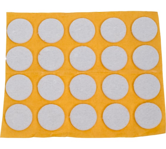 Самоклеящиеся фетровые пункты Tech-Krep/Zitar D18 мм белый 20 шт. 109150 1