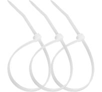 Хомут стяжка нейлоновая SUPRLAN 3х200мм белая /100pcs/ 06-1003