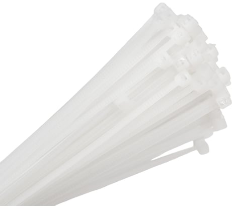 Хомут стяжка нейлоновая SUPRLAN 3х200мм белая /100pcs/ 06-1003