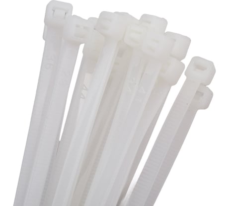 Хомут стяжка нейлоновая SUPRLAN 4,8х300мм белая /100pcs/ 06-1028