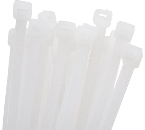 Хомут стяжка нейлоновая SUPRLAN 4,8х350мм белая /100pcs/ 06-1029
