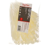 Хомут стяжка нейлоновая SUPRLAN под винт 3,6х100мм белая /100pcs/ 06-1007