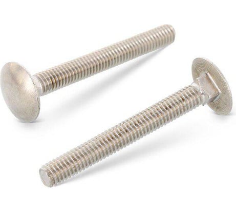 Болт мебельный Metiz-A2 DIN 603 M6x25, А2, нержавеющий с полукруглой головкой и квадратным подголовником, 10 шт. 6032625/25 10