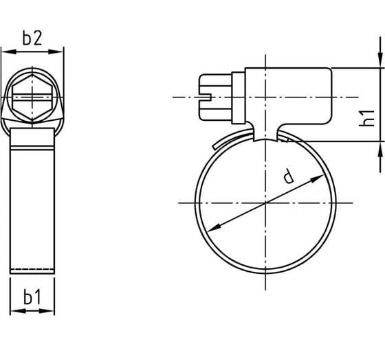 Хомут винтовой METIZ-A2 DIN3017 16-27/9, А4, нержавеющий 10 шт. 301741627/9 10