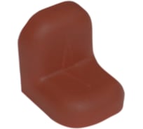 Уголок с заглушкой MFK-TORG 20х20х16х1.2 красное дерево темное 8 20 20 8