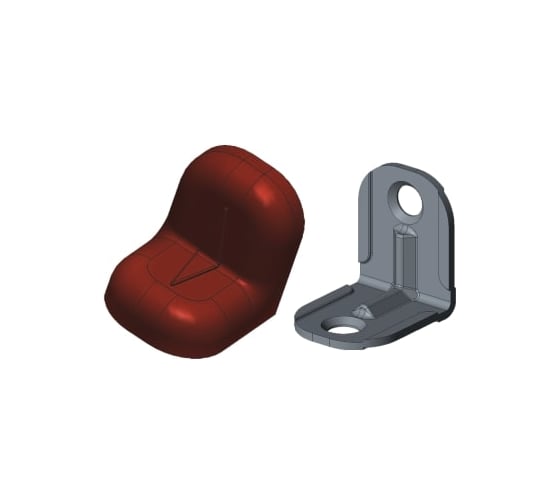 Уголок с заглушкой MFK-TORG 20х20х16х1.2 красное дерево темное 8 20 20 8