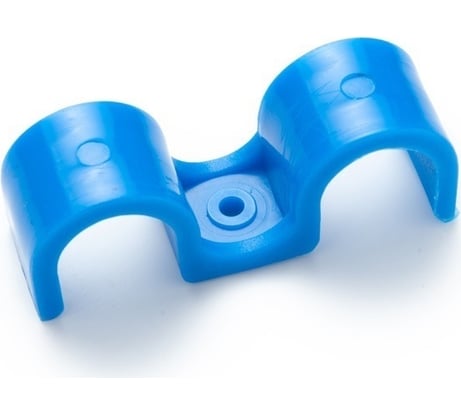 Крепеж-скоба для сантехнических труб Fedast для монтажных пистолетов, 16 мм, синий, двухсторонняя, 60 шт. SK16-2-B