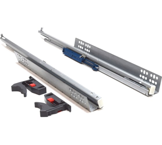 Направляющие JET VD 632FE Clip On скрытого монтажа полного выдвижения, Push Open, L500мм B632FE.500ZIKS99 1