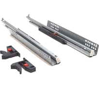 Направляющие JET VD 631FE Clip On скрытого монтажа полного выдвижения с доводчиком, L400мм B631FE.400ZIKS99