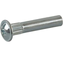 Гайка-стяжка мебельная ЦКИ d5/м4x27+15 мм, никелированная, 100 шт. 56179