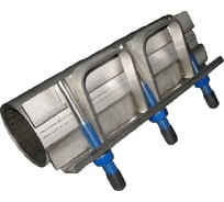 Хомут ремонтный с нерж. замком и ручкой АТКА L=300мм Ду65 (75-85), 3 шпильки 1001010611