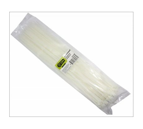 Нейлоновый хомут для стяжки ON 4,8х400 мм, белый 100 шт/уп. 18-04-440