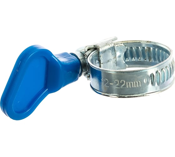 Червячный хомут с ключом KRAFT 12 - 22 мм в инд. пакете KT 880244 1