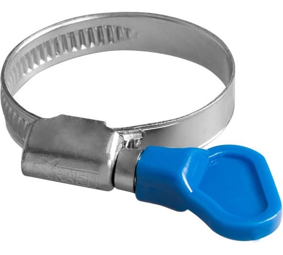 Червячный хомут с ключом KRAFT 16 - 27 мм в инд. пакете KT 880245