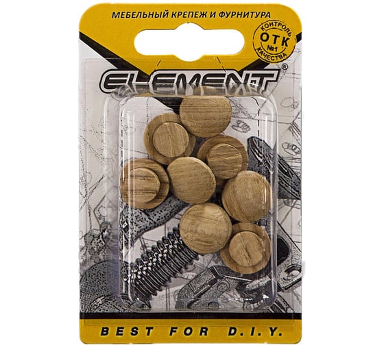 Деревянные заглушки Element 8мм дуб 8 шт 131000
