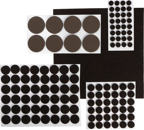 Набор накладок мебельных ТУНДРА 125 шт., d=0,9; d=1,5; d=2; d=3,8; 20x20, цвет темно-коричневый 9938812