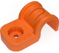 Крепеж-скоба пластиковая односторонняя для прямого монтажа Промрукав атмосферостойкая, оранжевая, d16 мм, 50 шт. PR13.1165