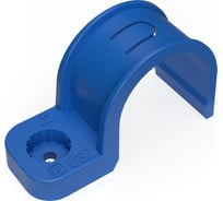 Крепеж-скоба пластиковая односторонняя для прямого монтажа Промрукав атмосферостойкая, синяя, d32 мм, 25 шт. PR13.2078