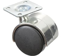 Двойной ролик на площадке Suki 40 мм, черный/хром 159990