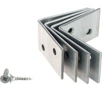 Уголки мебельные Element 40x40x25x2 с шурупом белый цинк 4 шт 122770
