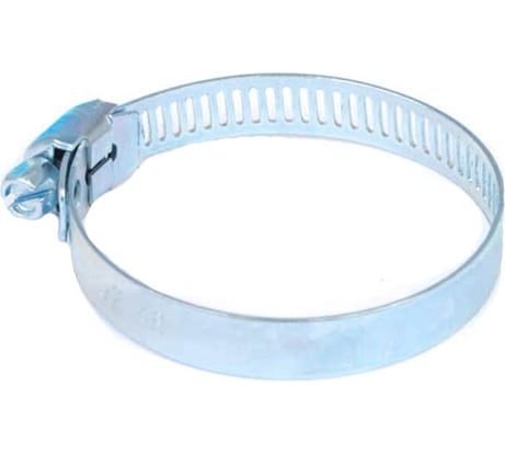Червячный хомут Стройбат 1 7/8" 29-48мм белый цинк 037221