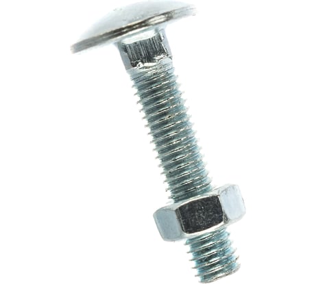 Болт с п.кр. гол. и кв.подголовком, с гайкой ЕВРОПАРТНЕР DIN603 Zn M5х25 4шт. 6 0518 1