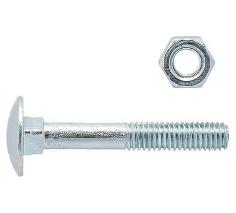 Болт ЕВРОПАРТНЕР DIN603 с п.кр. гол. и кв.подголовком с гайкой Zn M 6 х 30 10 шт. 6 0517 1
