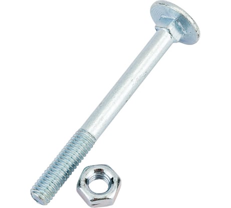 Болт с п.кр. гол. и кв.подголовком, с гайкой ЕВРОПАРТНЕР DIN603 Zn M6х60 10шт. 6 0525 6