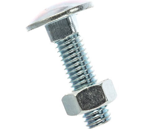 Болт ЕВРОПАРТНЕР DIN603 с п.кр. гол. и кв.подголовком с гайкой Zn M 8 х 30 2 шт. 6 0530 1