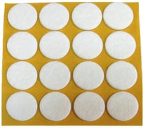 Самоклеящийся фетровый пункт Стройбат fix-o-moll 22 мм, белый, 16 шт. 245560