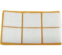 Самоклеящийся фетровый пункт Стройбат fix-o-moll 32x32 мм, белый, 6 шт. 245670