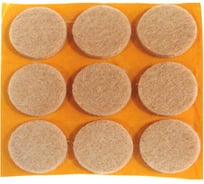 Двойной самоклеящийся фетровый пункт Стройбат fix-o-moll 28x5 мм, бежевый, 9 шт. 245490