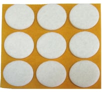 Самоклеящийся фетровый пункт Стройбат fix-o-moll 25 мм, белый, 9 шт. 245570