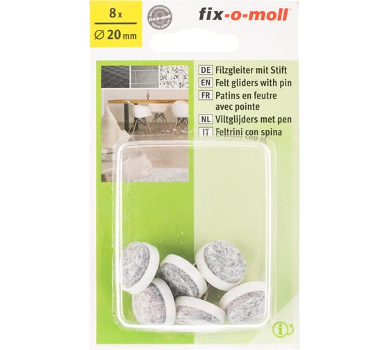 Фетровый пункт с гвоздем Стройбат fix-o-moll 20 мм, белый, 8 шт. 245970