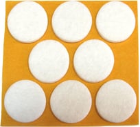 Самоклеящийся фетровый пункт Стройбат fix-o-moll 28 мм, белый, 8 шт. 245580