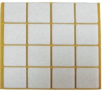 Самоклеящийся фетровый пункт Стройбат fix-o-moll 22x22 мм, белый, 16 шт. 245650