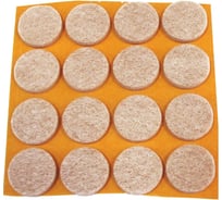 Двойной самоклеящийся фетровый пункт Стройбат fix-o-moll 22x5 мм, бежевый, 16 шт. 245470