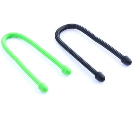 Cтяжка для кабеля Стройбат fix-o-moll 15.2 см, черная/зеленая, 2 шт. 375250