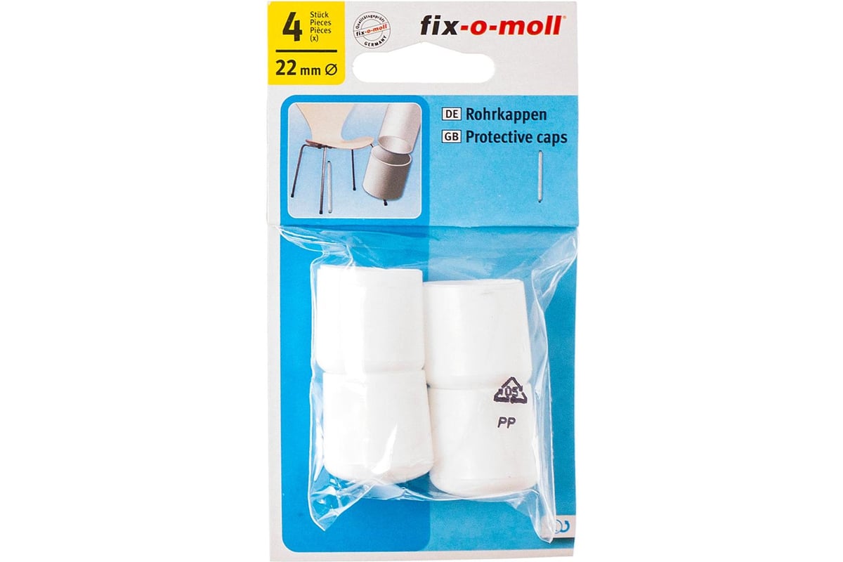 Fix o. Накладка кольцо Fix-o-Moll для мебельных ножек d24-26. Защитный наконечник для мебельных ножек d22.