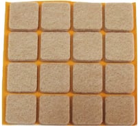 Фетровый двойной самоклеящийся пункт Стройбат fix-o-moll 20x20x5 мм бежевый 16 шт 245510