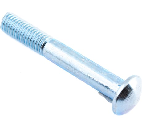 Мебельный болт с усом Стройбат DIN 607 6x40 белый цинк 25740