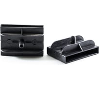 Комплект двойных, проходных латодержателей с перегородкой LIK 63мм, черный, 10шт. LIК002-3003