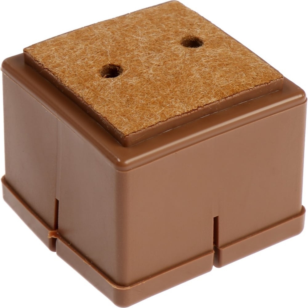 Накладка мебельная ТУНДРА резина фетр, квадратная, d=30-35 мм, 4 шт ...