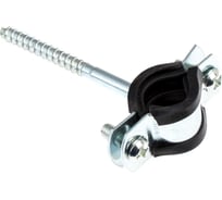 Хомут с креплением на шуруп Стройбат 1/2" 20-23 мм белый цинк 4 шт 308910