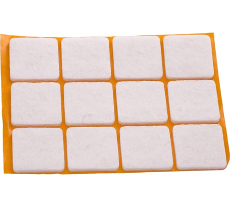 Подкладка ЕВРОПАРТНЕР фетр бел. 20*20 мм 12 шт. 6 9188 2